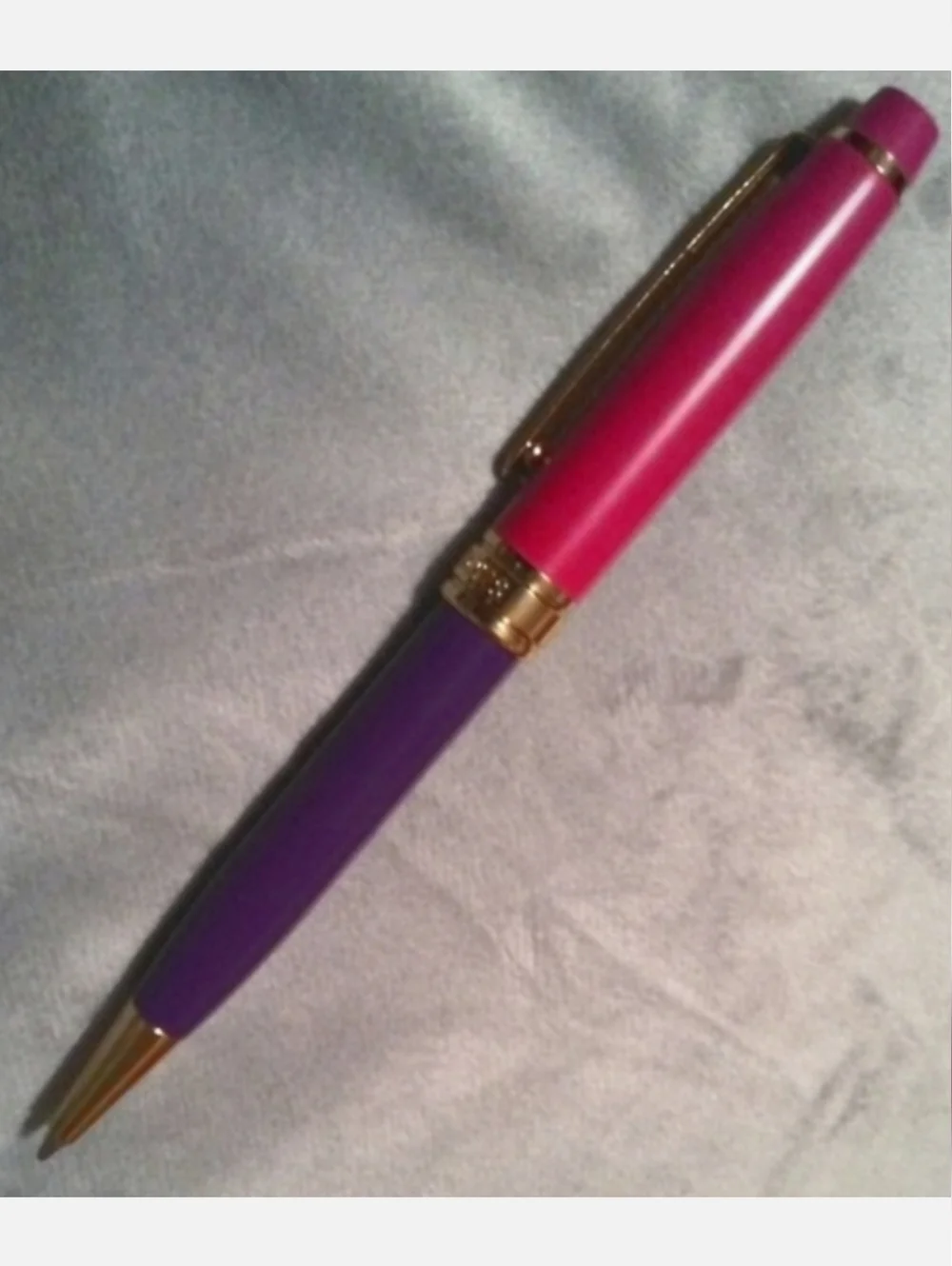 Ballpoint Metal Pen Purple Pink Gold with Gift Box Writing Journaling Refillable